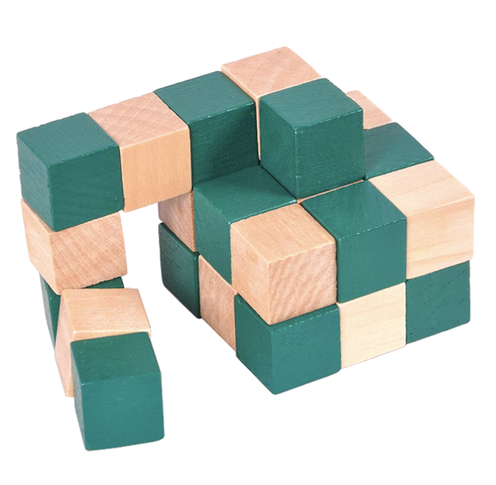 Wooden Line Cube Puzzle